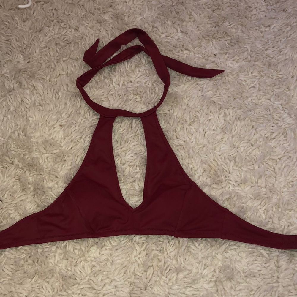 Maroon Bikini Top